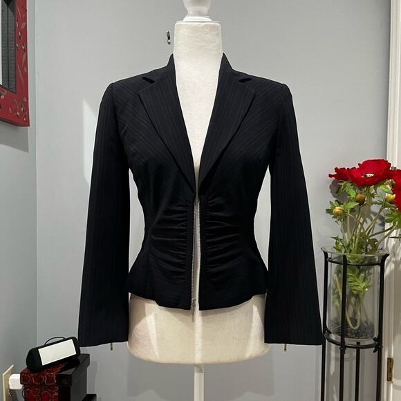 NEW Banana Republic Wool Pinstripe Structured Hourglass Martin Classic Pantsuit - Picture 3 of 16